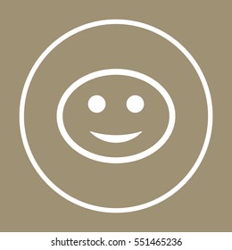  Smile icon. Flat design.