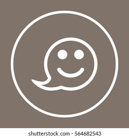  Smile  icon. Flat design.