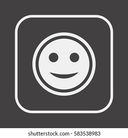  Smile icon. Flat design.