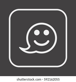  Smile  icon. Flat design.