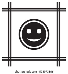  Smile icon. Flat design.