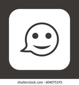  Smile icon. Flat design.