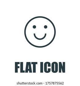 Smile icon. Flat illustration isolated vector sign symbol