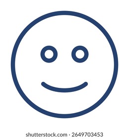 Smile icon flat illustration outline logo