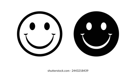 Smile icon. flat illustration of vector icon