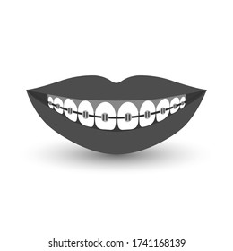Smile icon. Graphic template. Vector illustration