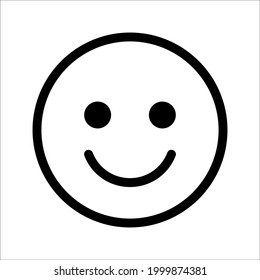 smile icon, happy again, on a white background