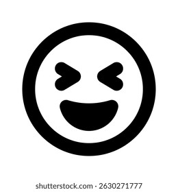 Smile icon, happy emoji symbol. Smiling face.