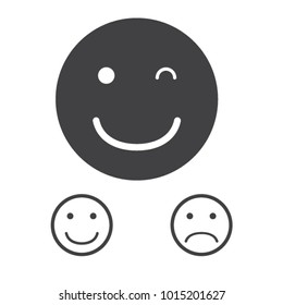 smile icon. Happy face symbol for your web site design.