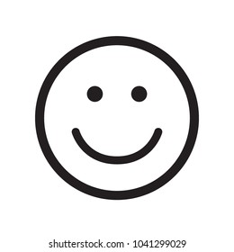 Smile Icon Happy Face Symbol Flat Stock Vector (Royalty Free ...