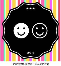 Smile Icon. Happy face symbol for your web site design