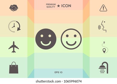 Smile Icon. Happy face symbol for your web site design