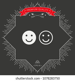 Smile Icon. Happy face symbol for your web site design