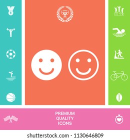 Smile Icon. Happy face symbol for your web site design