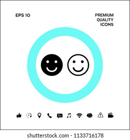 Smile Icon. Happy face symbol for your web site design