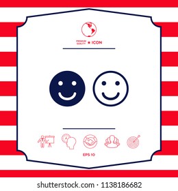 Smile Icon. Happy face symbol for your web site design