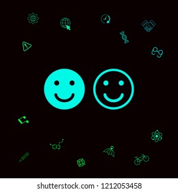 Smile Icon. Happy face symbol for your web site design