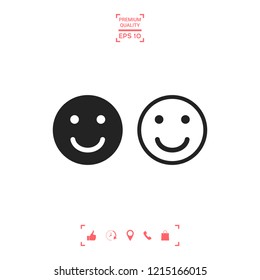 Smile Icon. Happy face symbol for your web site design