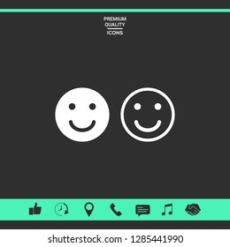 Smile Icon. Happy face symbol for your web site design