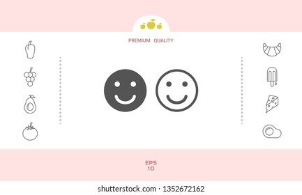 Smile Icon. Happy face symbol for your web site design
