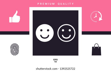 Smile Icon. Happy face symbol