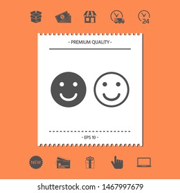 Smile Icon. Happy face symbol for your web site design