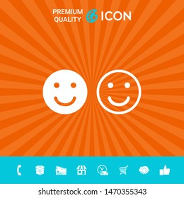 Smile Icon. Happy face symbol for your web site design