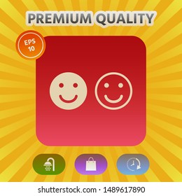 Smile Icon. Happy face symbol for your web site design
