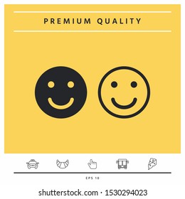 Smile Icon. Happy face symbol for your web site design