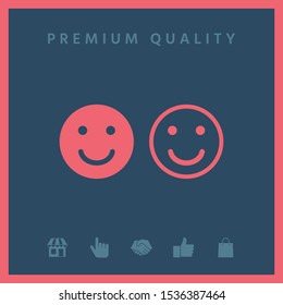 Smile Icon. Happy face symbol for your web site design