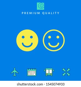Smile Icon. Happy face symbol for your web site design