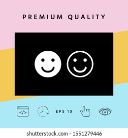 Smile Icon. Happy face symbol for your web site design