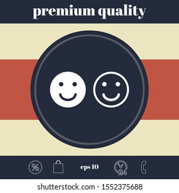 Smile Icon. Happy face symbol for your web site design