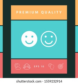 Smile Icon. Happy face symbol for your web site design