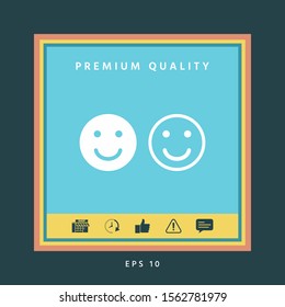 Smile Icon. Happy face symbol for your web site design