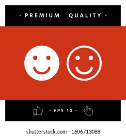Smile Icon. Happy face symbol for your web site design