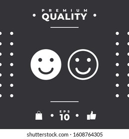 Smile Icon. Happy face symbol for your web site design