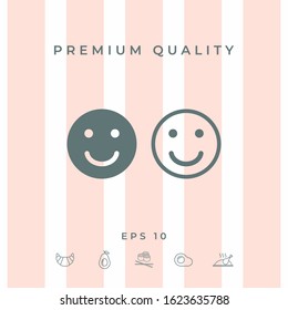 Smile Icon. Happy face symbol for your web site design