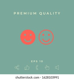Smile Icon. Happy face symbol for your web site design