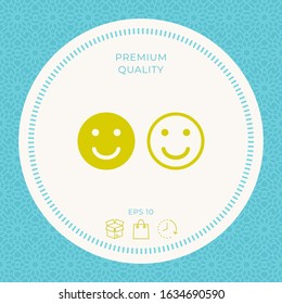 Smile Icon. Happy face symbol for your web site design