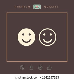 Smile Icon. Happy face symbol for your web site design