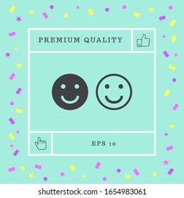 Smile Icon. Happy face symbol for your web site design