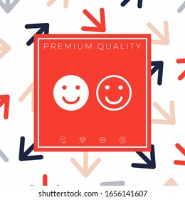 Smile Icon. Happy face symbol for your web site design
