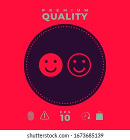 Smile Icon. Happy face symbol for your web site design