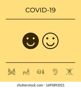 Smile Icon. Happy face symbol for your web site design
