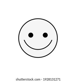 smile icon. happy face symbol flat style isolated on white background. vector illustration