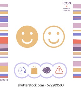 Smile Icon. Happy face symbol for your web site design