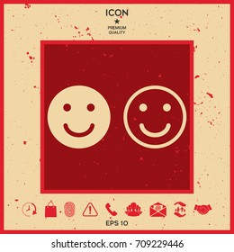 Smile Icon. Happy face symbol for your web site design