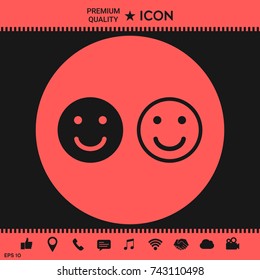 Smile Icon. Happy face symbol for your web site design