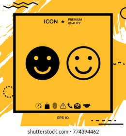 Smile Icon. Happy face symbol for your web site design